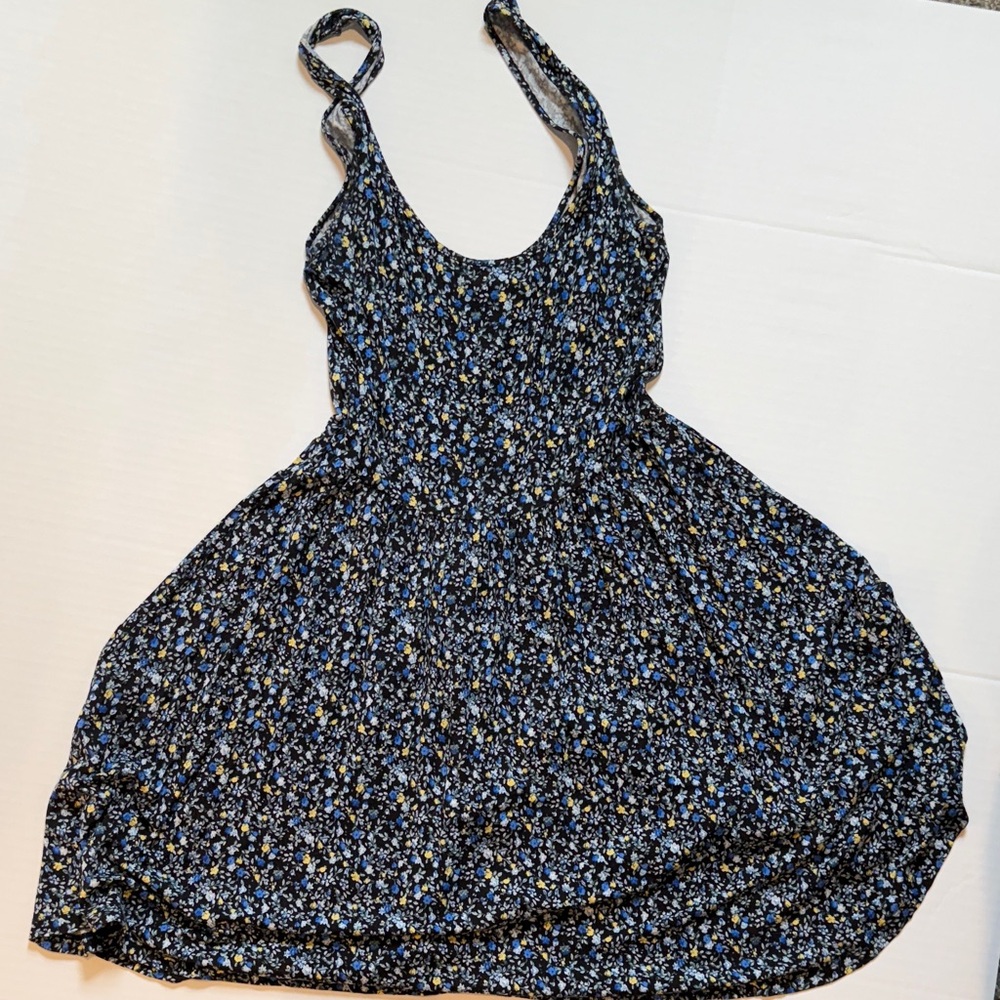 American Eagle Outfitters Blue Floral Midi Dress
